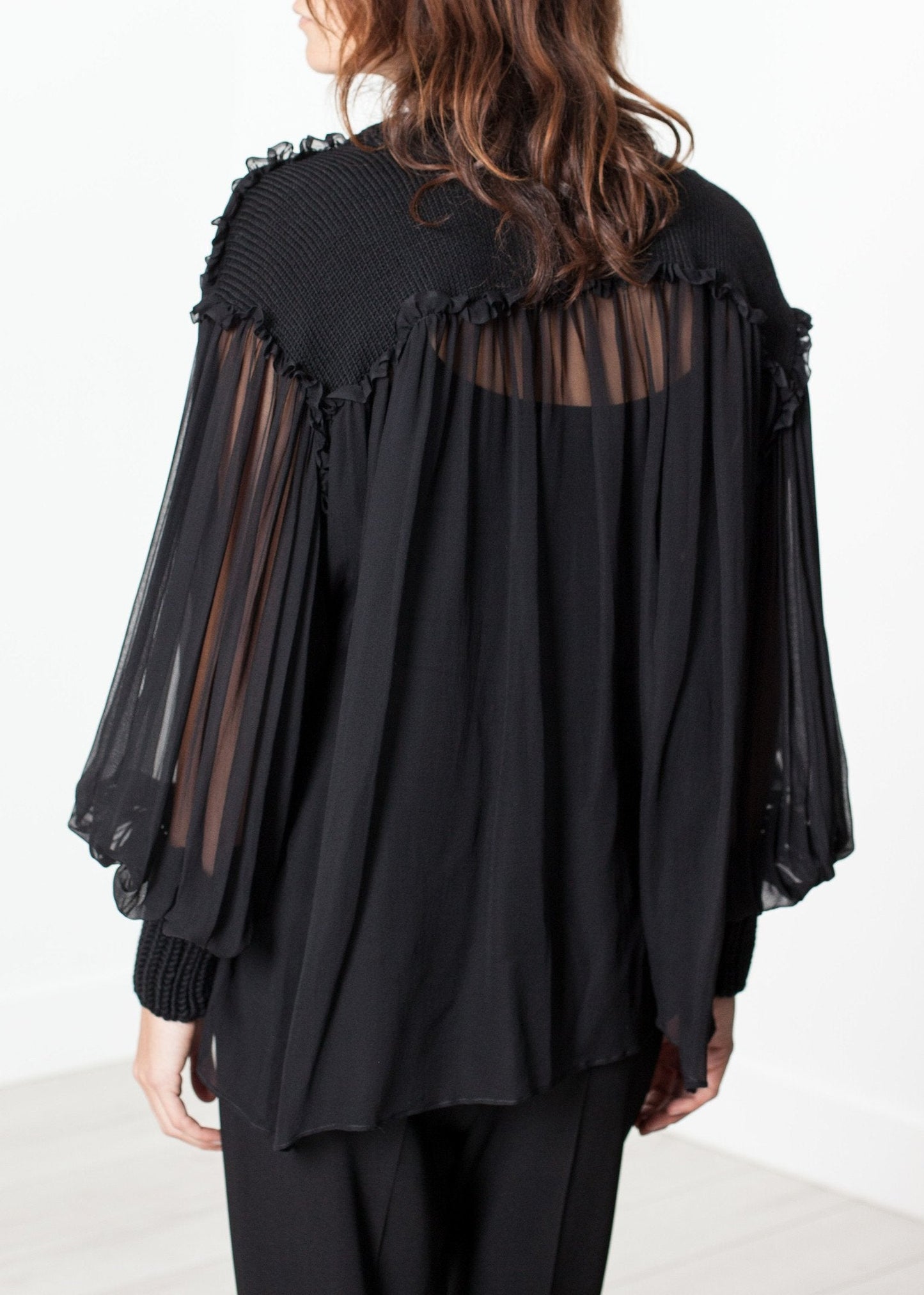 Poet Seidenpullover in Schwarz