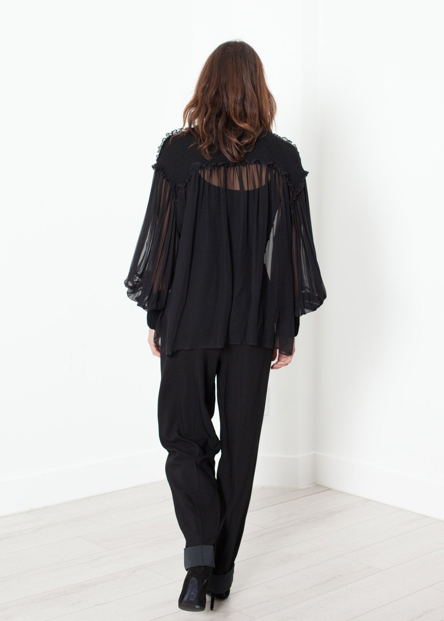Poet Seidenpullover in Schwarz