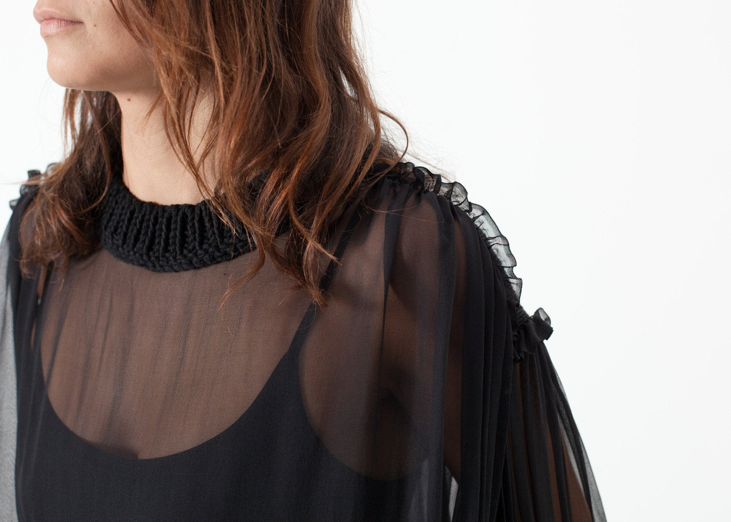 Poet Seidenpullover in Schwarz