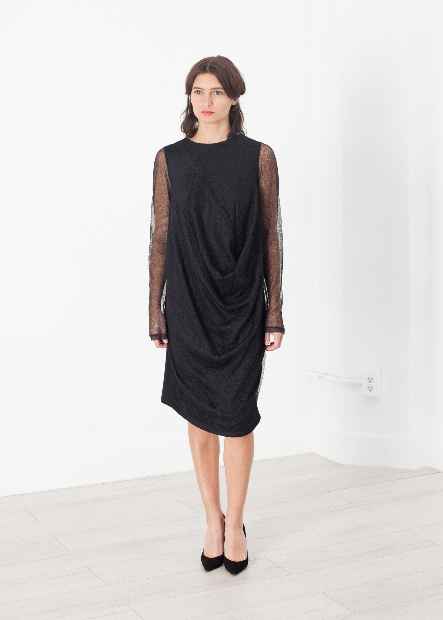 Netzkleid in Schwarz