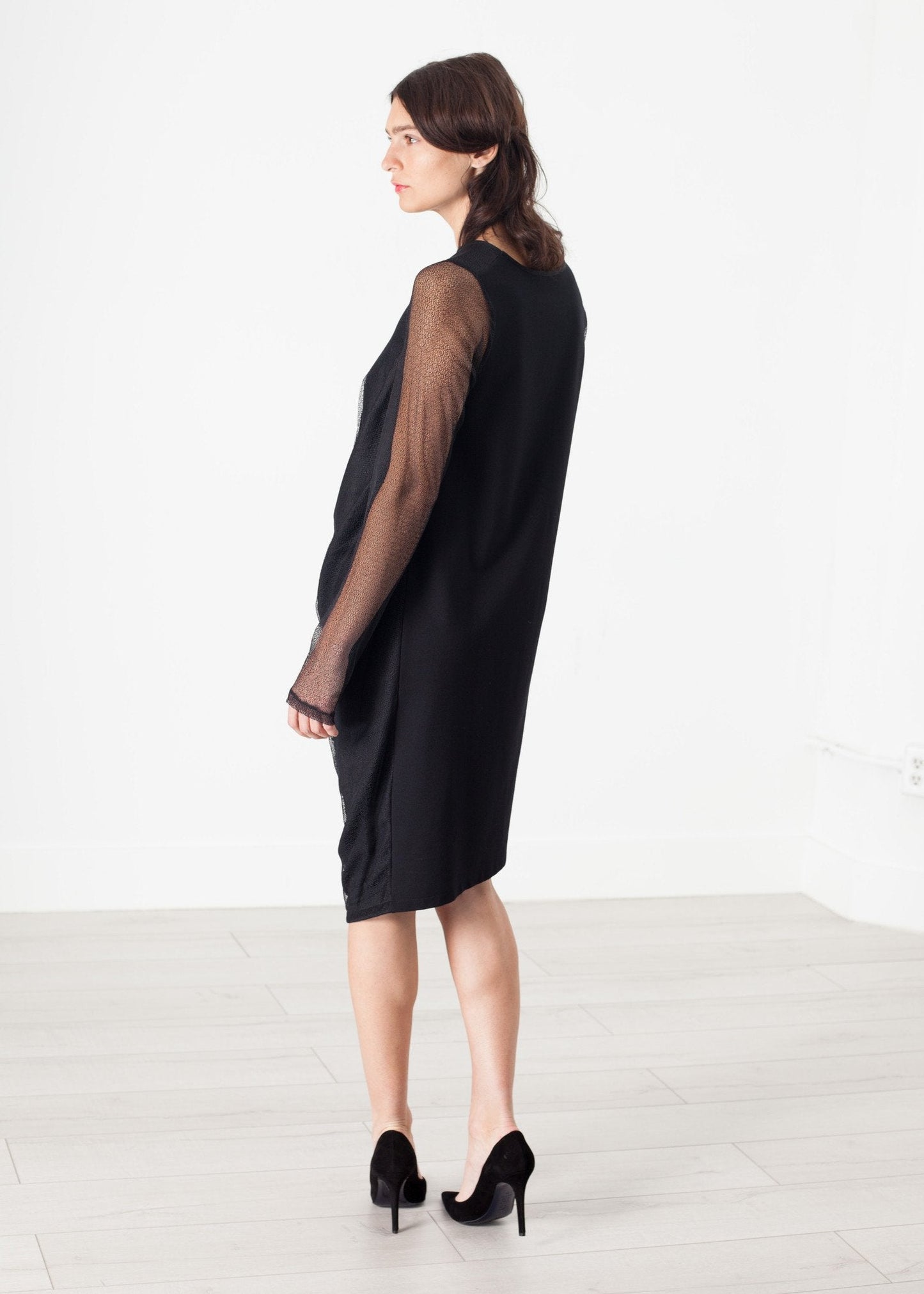 Netzkleid in Schwarz