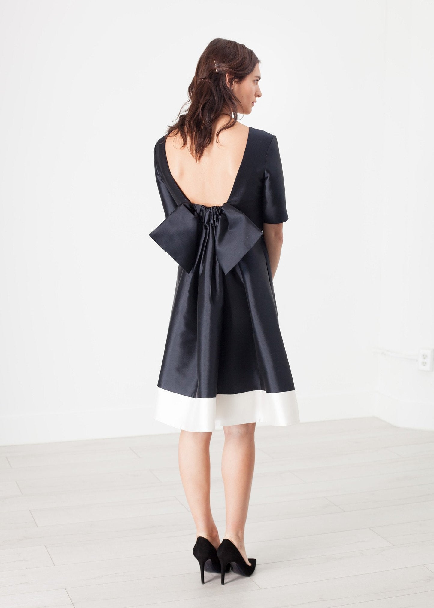 Krawattenkleid in Navy