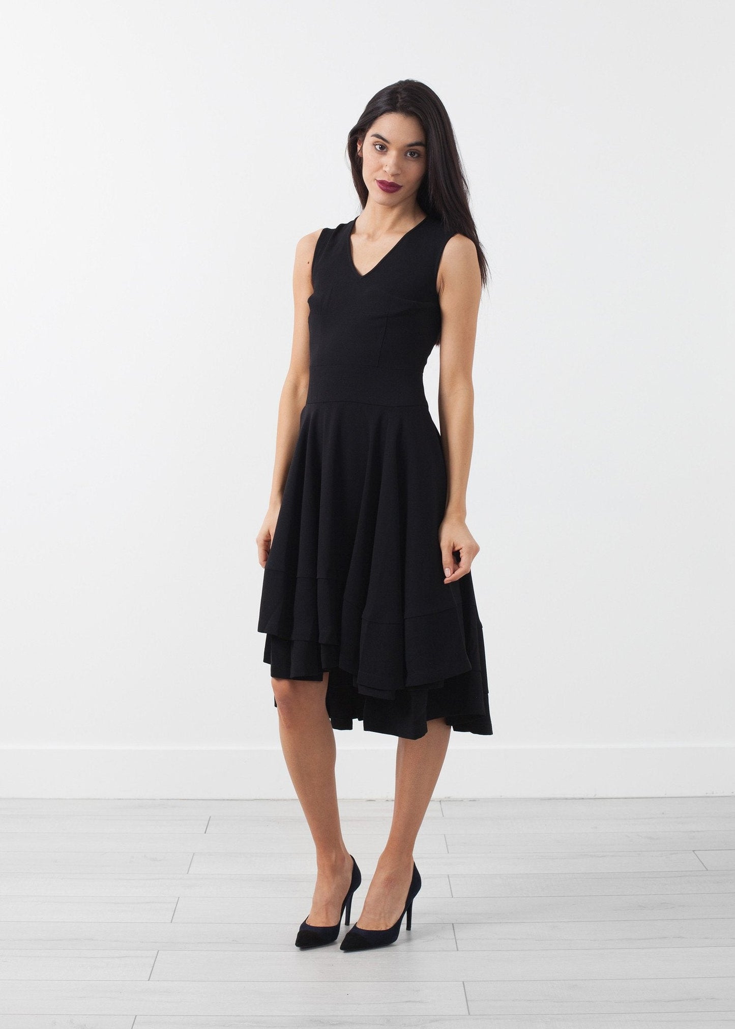 Kleid mit V-Ausschnitt