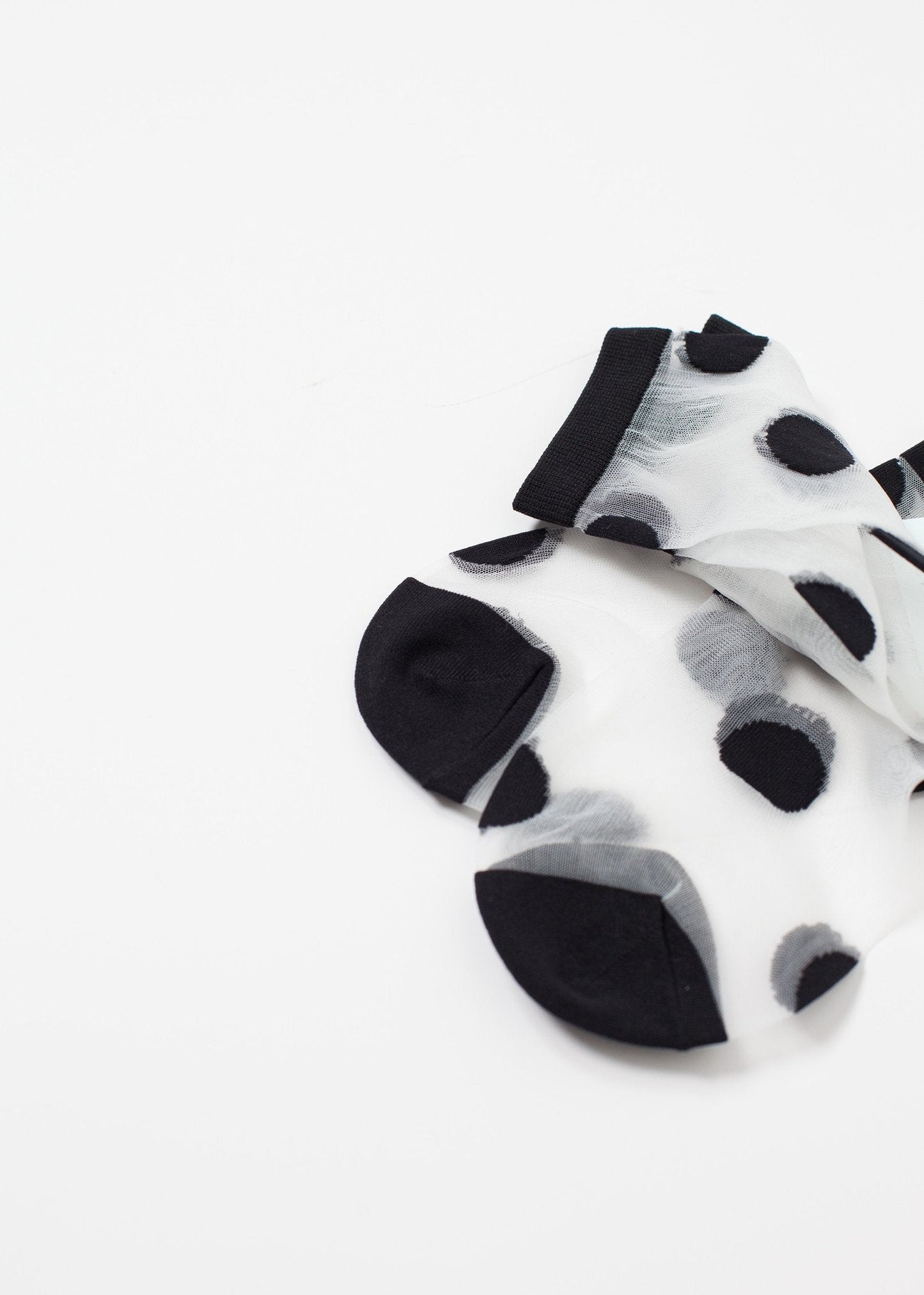 Transparente Crew mit großen Polka Dots