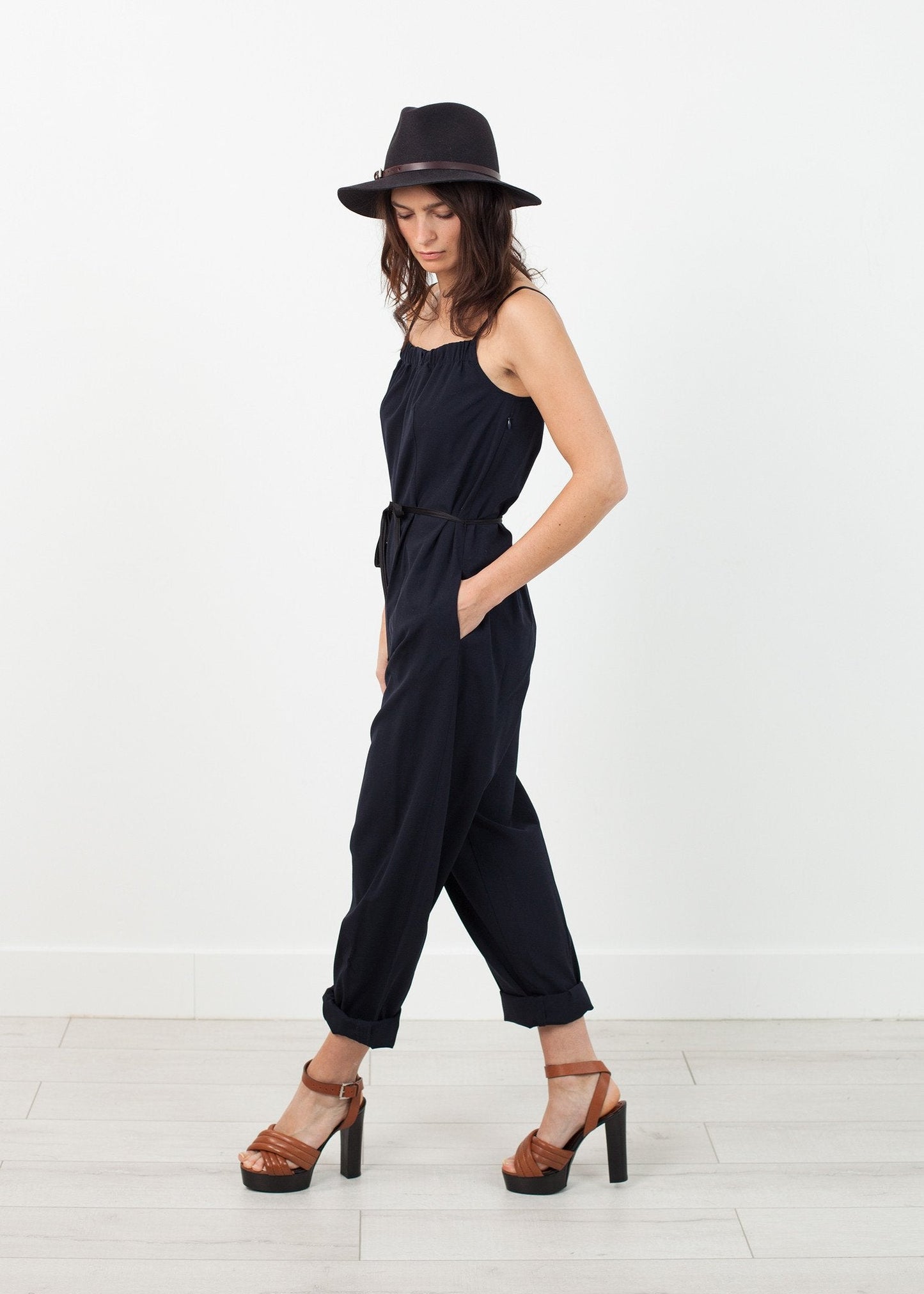 Ärmelloser Overall in Navy