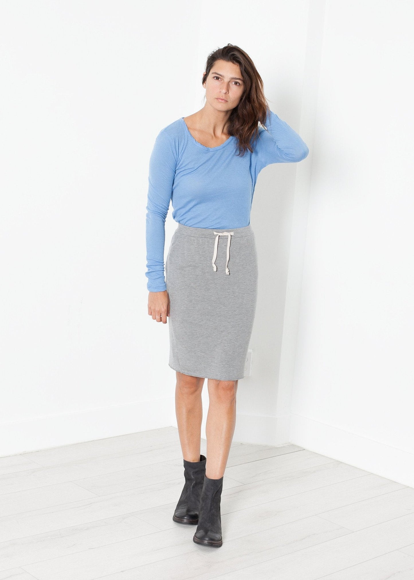 Tencel Jersey Mini in Graumeliert