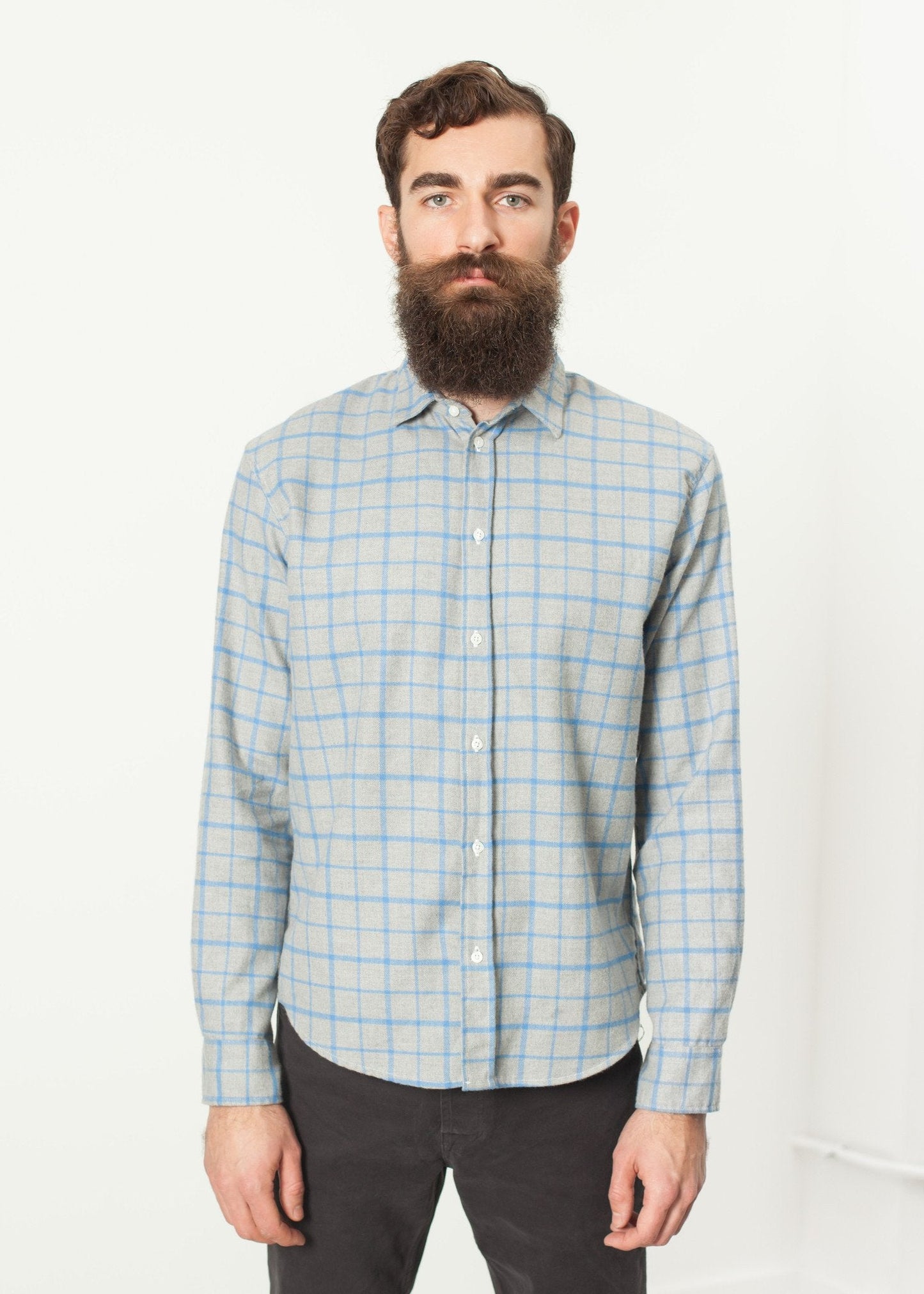 Paul Hemd aus grauem Flanell