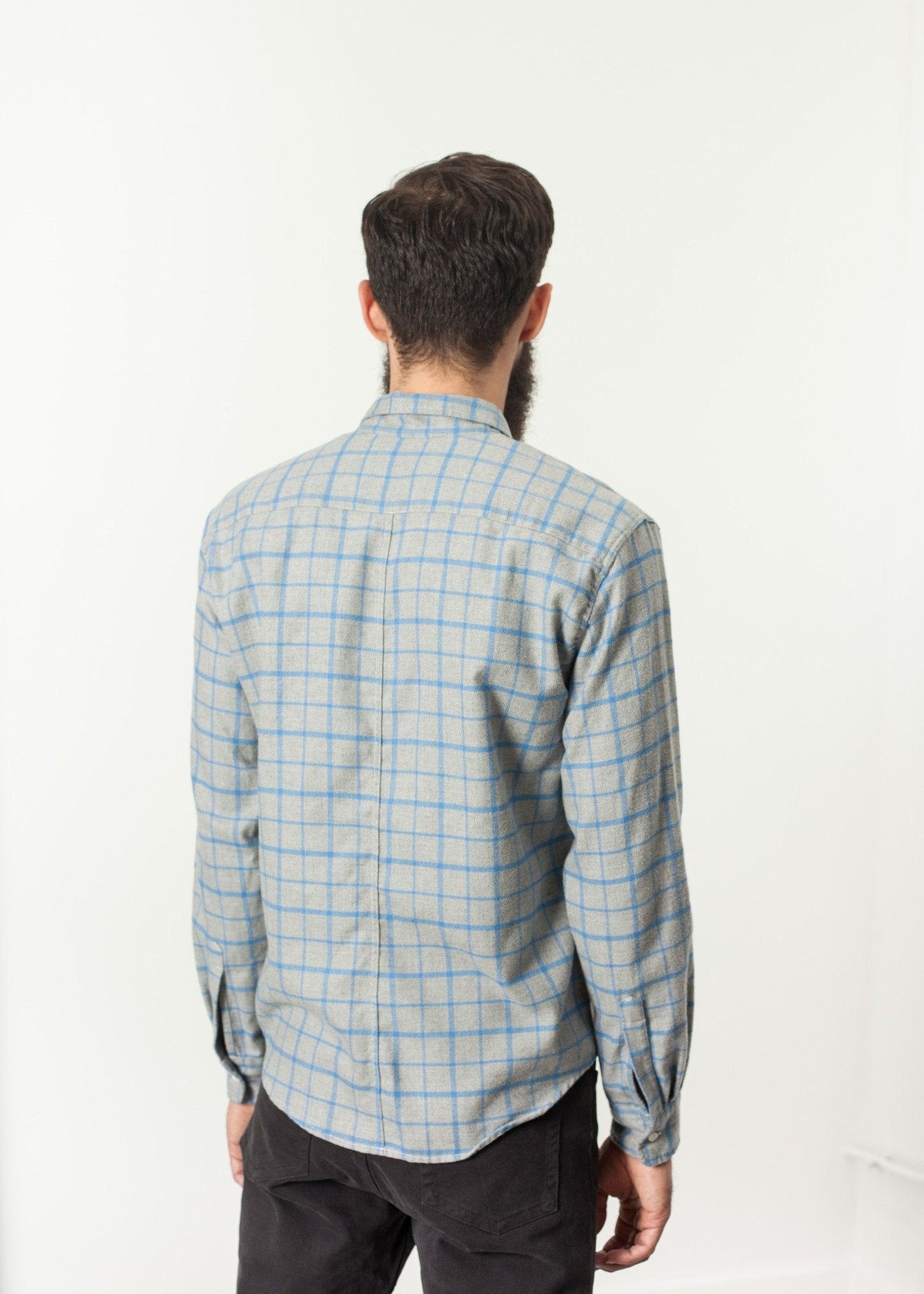 Paul Hemd aus grauem Flanell