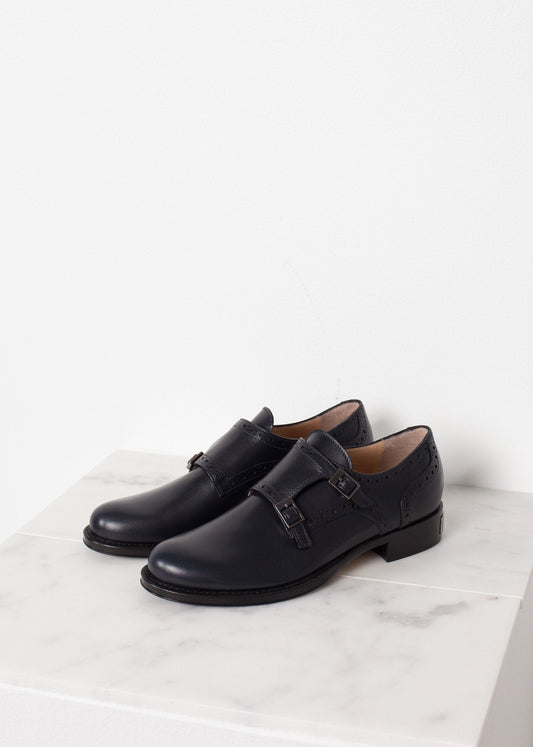 Schnallenschuh in Navy
