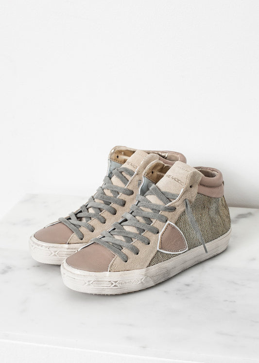 High-Top-Sneaker mit Pailletten