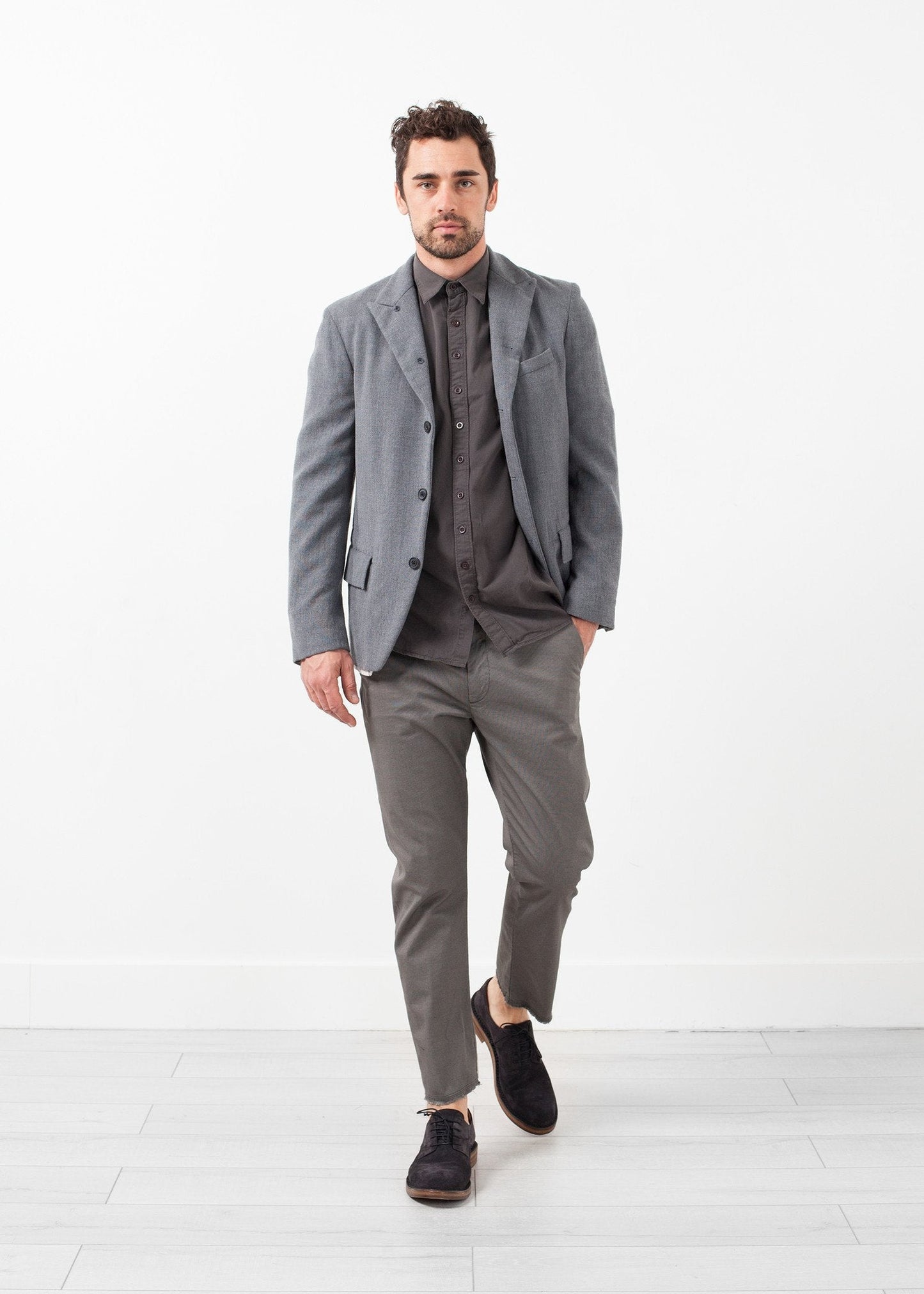 Blazer aus gewaschener Wolle