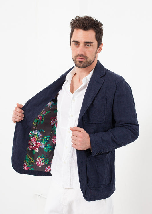 Floral gefütterte Jacke
