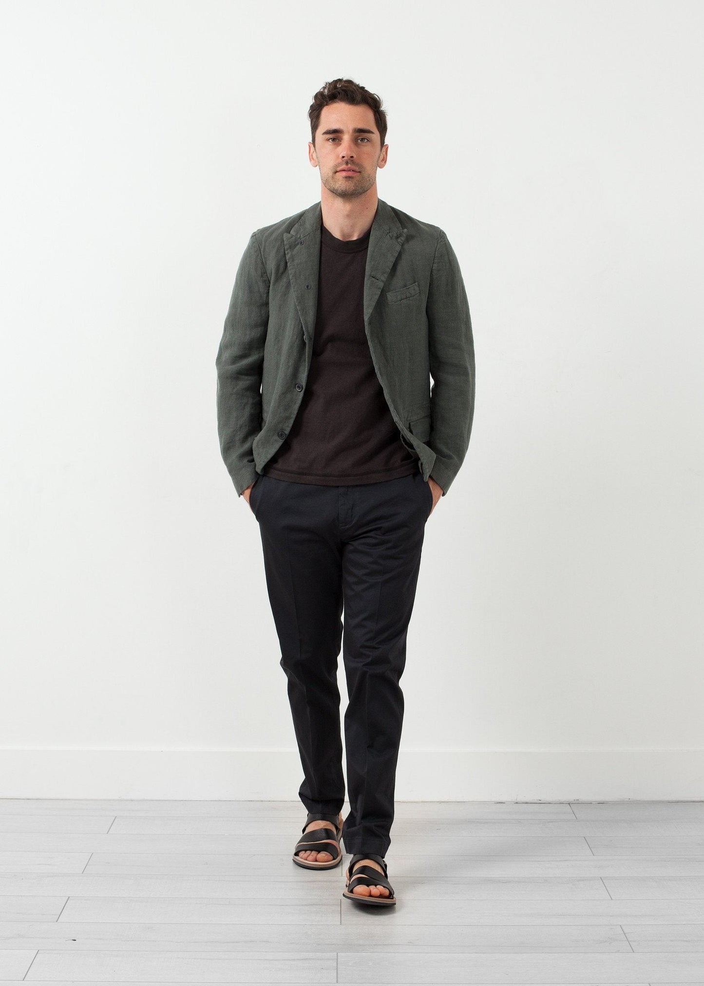 Baumwoll-Blazer mit fünf Knöpfen