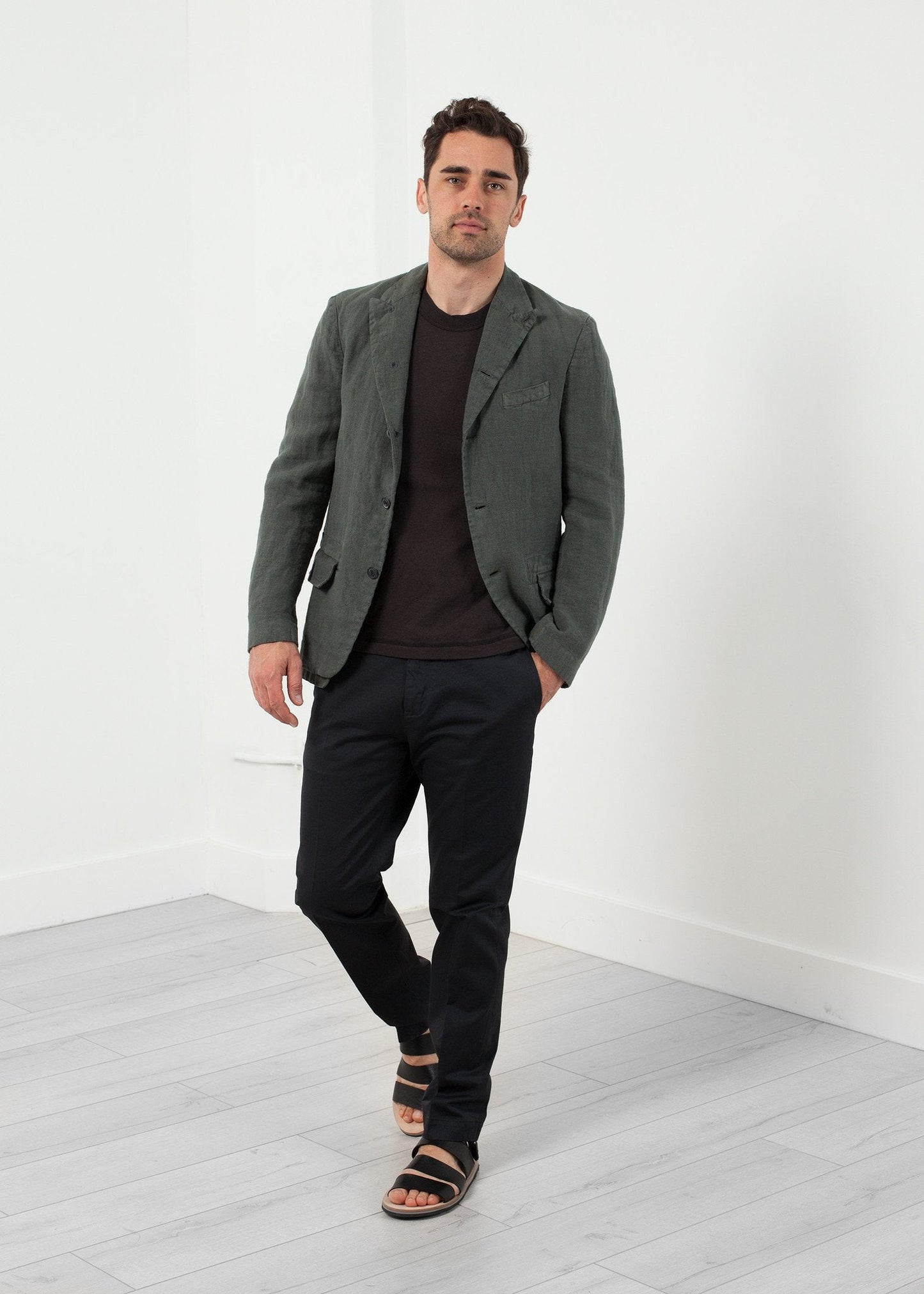 Baumwoll-Blazer mit fünf Knöpfen