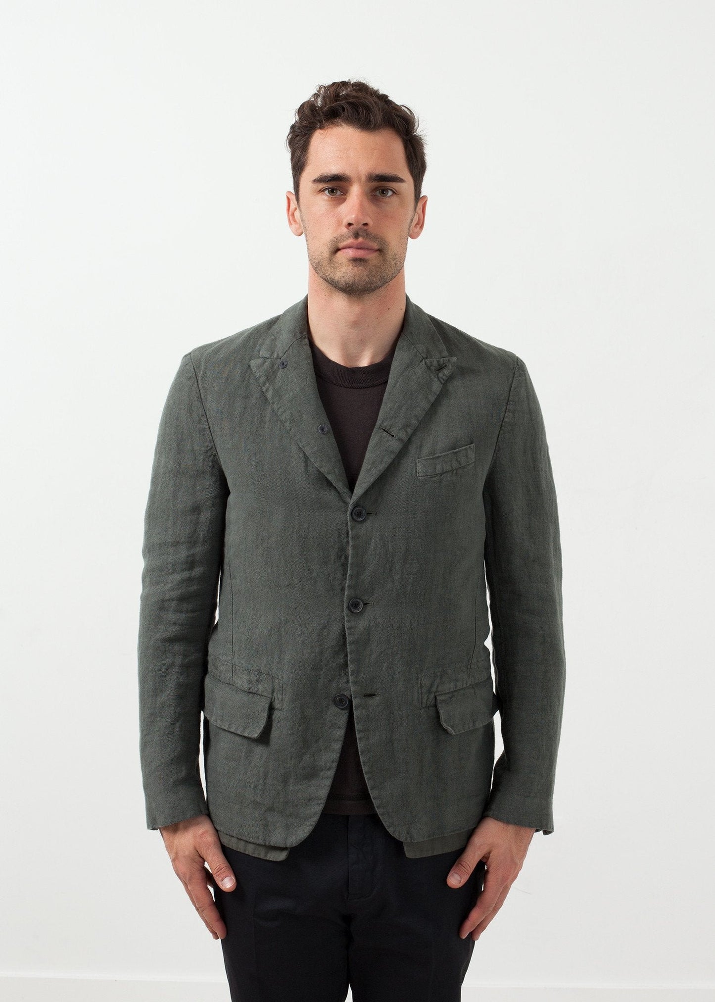 Baumwoll-Blazer mit fünf Knöpfen